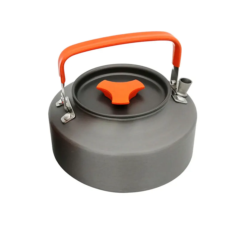 VILEAD acampar al aire libre no sartén antiadherente conjunto maceta tetera combinación 2-3 persona conjunto olla con tetera Doble taza de agua vajilla