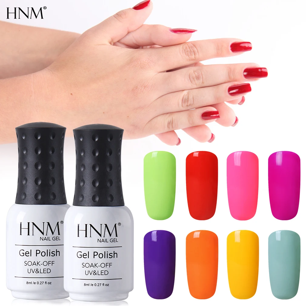 

HNM UV LED Lamp Nail Polish 8ML Macaron Stamping Nagellak Hybrid Glue Varnish Lucky Lacquer Pure Color Enamel Vernis a Ongle Ink