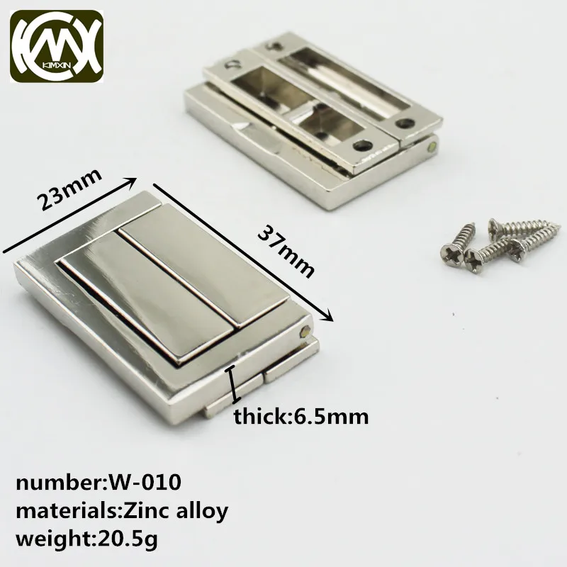 10 packages of silver lock and screw wooden box lock for high grade zinc alloy electroplating environmental and parcel post