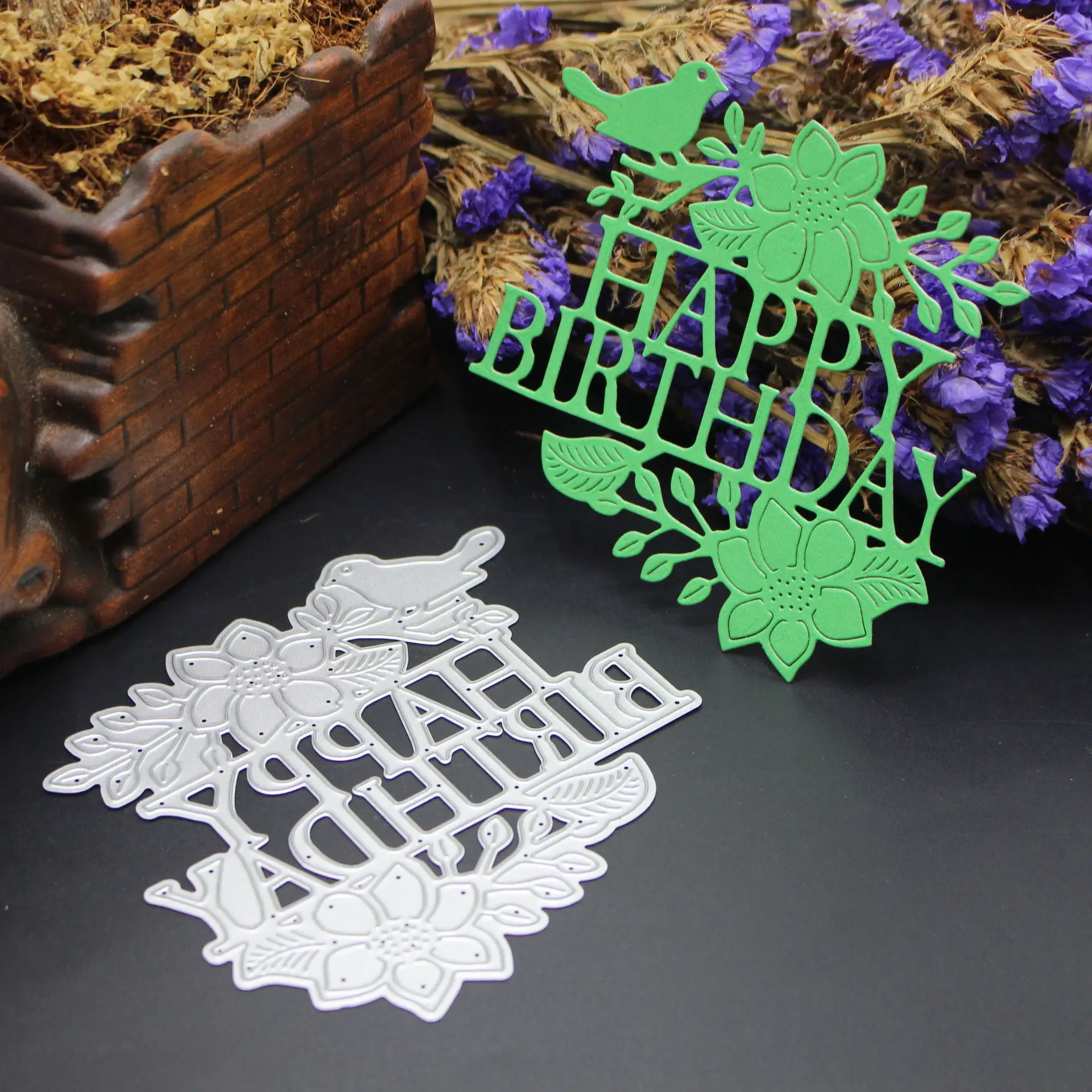 

ZhuoAng Happy Birthday Cutting/DIY Paper Card Craft Embossing Die Cut DIY scrapbooking Die cutting machine
