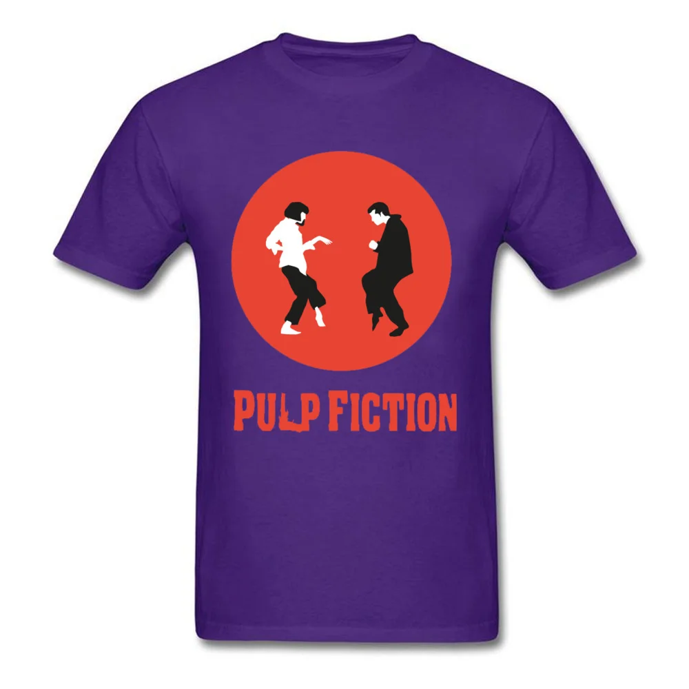 Printed On Pulp-Fiction190618 Short Sleeve Summer/Autumn Tops Shirt Fashion Crew Neck 100% Cotton Tshirts Young T Shirts Pulp-Fiction190618 purple