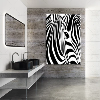 

Pictures Home Decor Poster Nordic Black White Elephant Giraffe Zebra Canvas Paintings Wall Art Prints Hotel Modular Kids Room