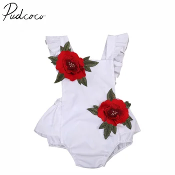 

Pudcoco Sleeveless O-Neck Pullover Casual Fashion Hot Kids Baby Clothes Girl Floral Romper Jumpsuit Sunsuit Summer Outfits 6-24M