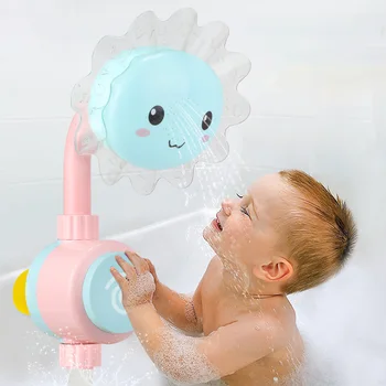 

Fun Sunflower Bath Toy Baby Infant Shower Faucet Spout Baby Bath Sprinkler Play Swimming Bathroom Toys