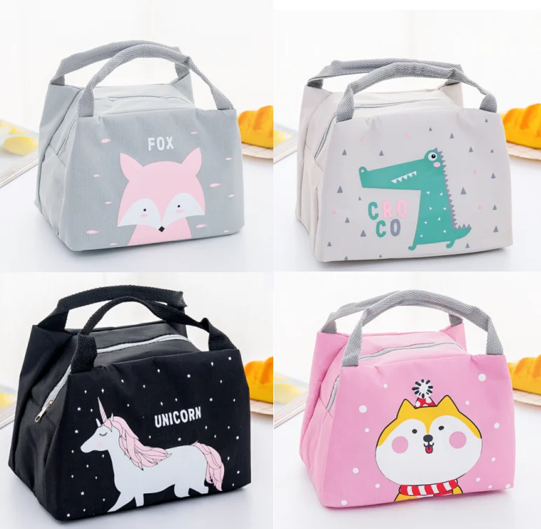 Cute Cartoon Lunch Bag Waterproof Food Thermal Insulated Lunch Bags For ...