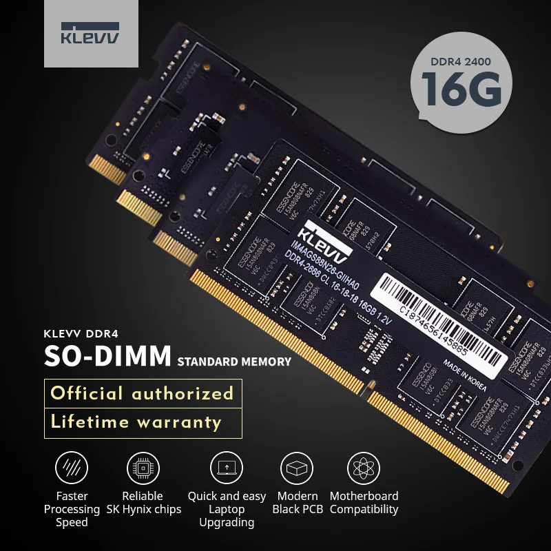 Ноутбук Klevv DDR4 ОЗУ 16 ГБ 8 4 2400 МГц Память DIMM поддержка материнская плата ddr4