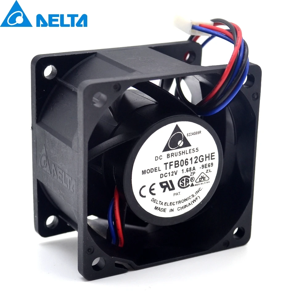 Delta New and Original in TFB0612GHE 6038 6 cm 12v 1.68A server fan