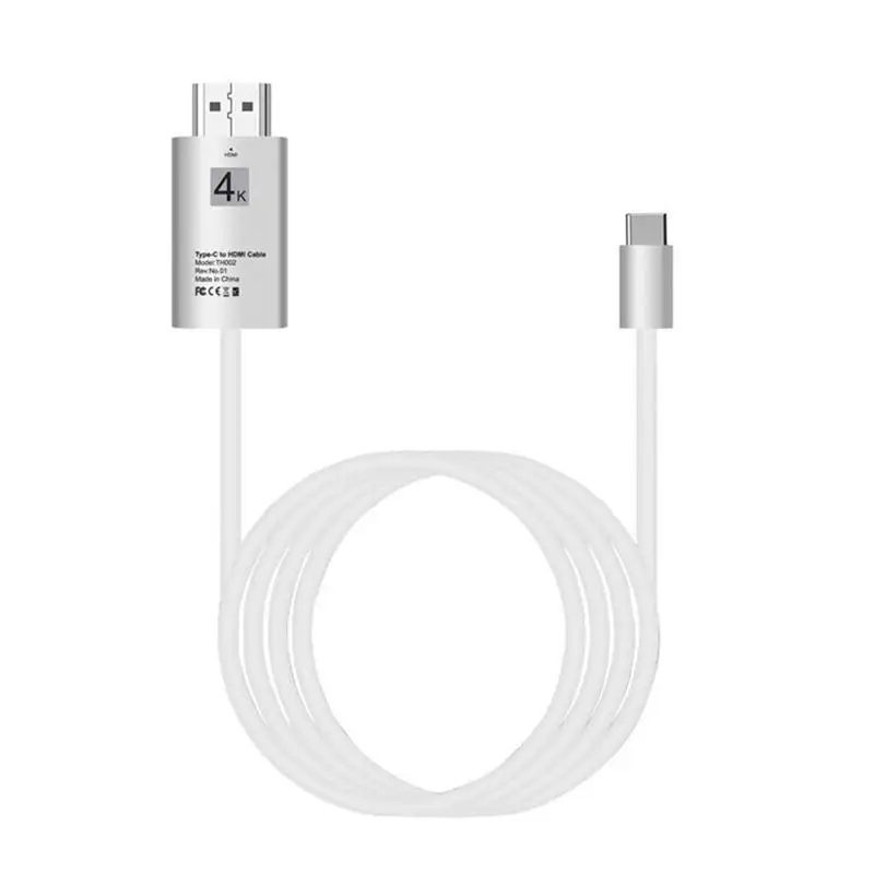 Красный/серебристый/серый данные 4 К USB 3,1 Тип-C к HDMI 2,0 HD ТВ Кабель-адаптер для Macbook Pro для samsung S9 Примечание 8 скорость передачи