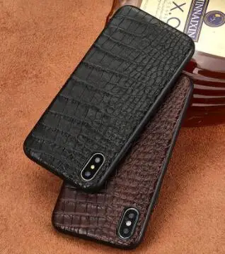 

BKL1-crocodile abdomen Genuine Leather phone case for iPhone X XS XSmax XR 6 7 8 8plus All inclusive shockproof protective case