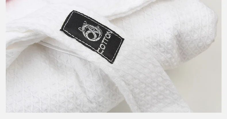 Вафельный хлопковая толстовка с длинными рукавами и мужские халаты впитывает пот и испаряется пары кимоно халаты для гостиниц и спа-салонов Для женщин халаты
