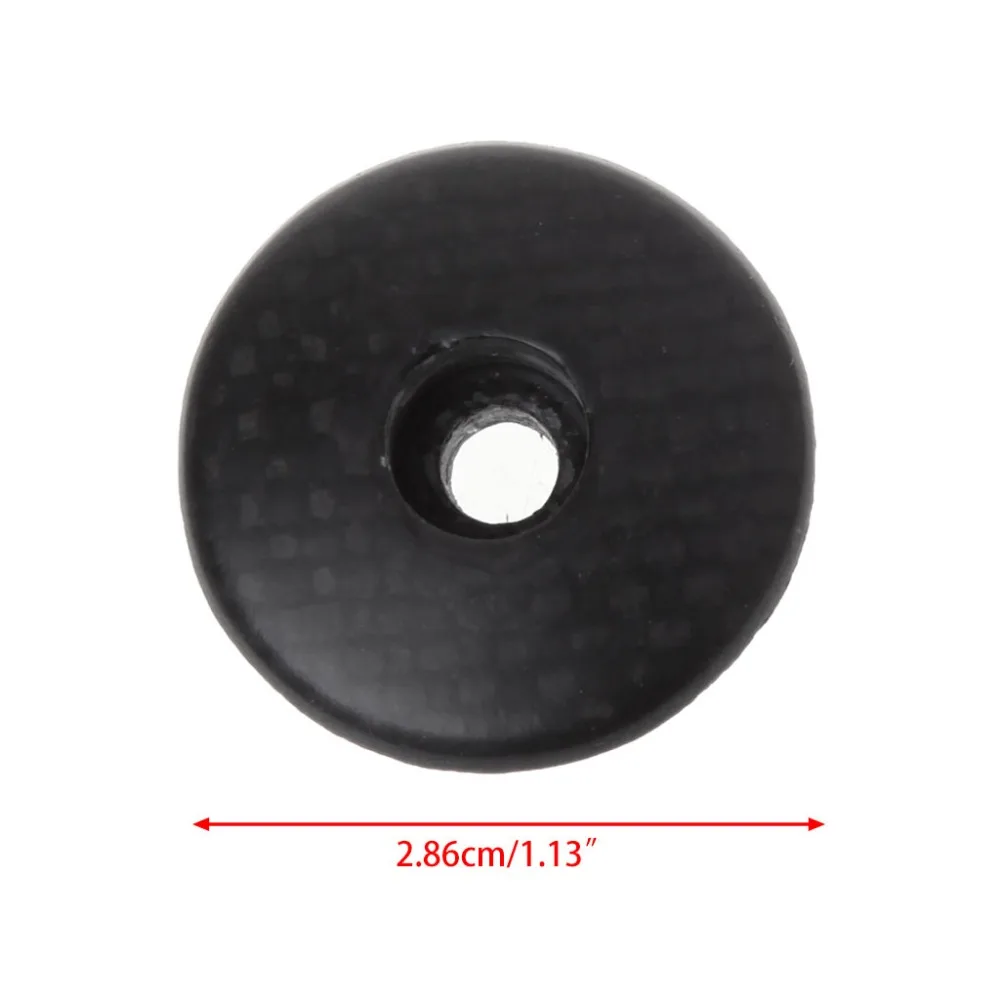

Bicycle Headset Cap 28.6mm Dustproof Top MTB Stem Cover Carbon Fiber With Screw