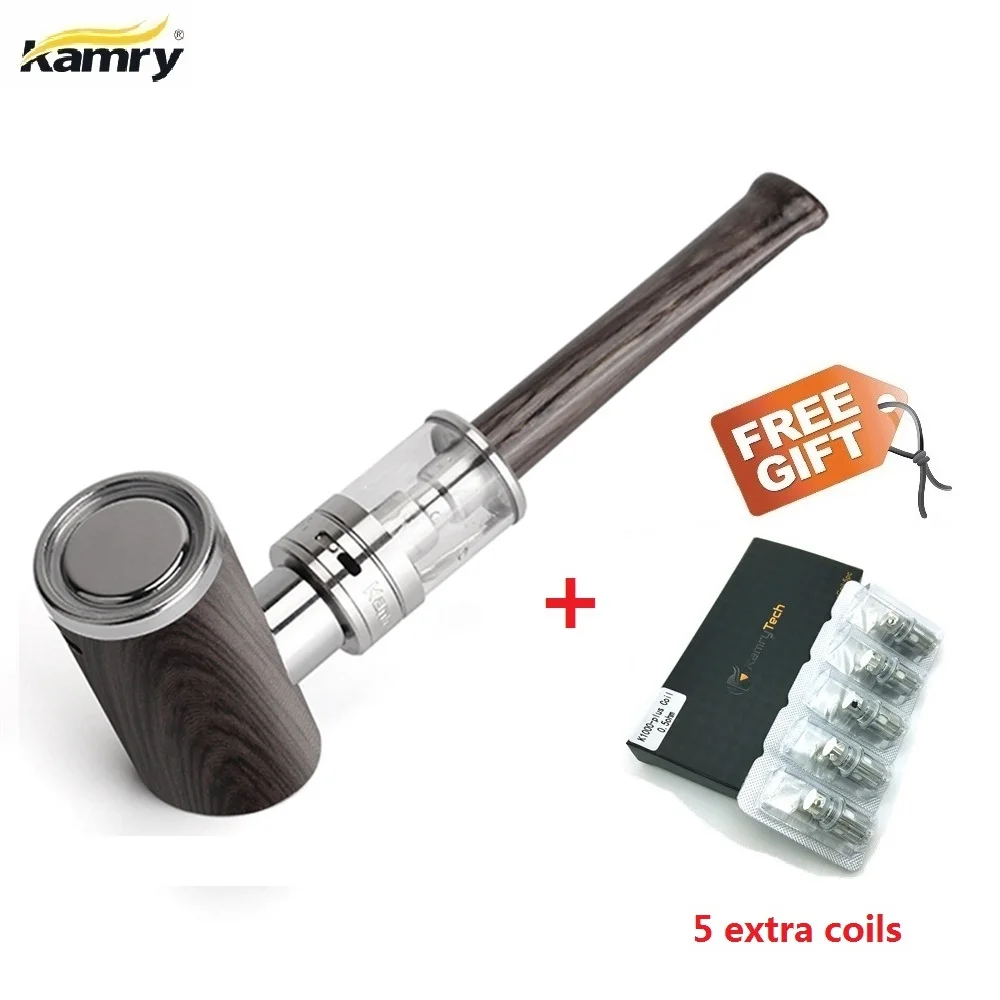 

Original Kamry K1000 Plus E-Pipe Kit e-cigarette 1100mAh e Pipe Mod with extra 5pcs K1000Plus Atomizer coil VS Guardian Pipe