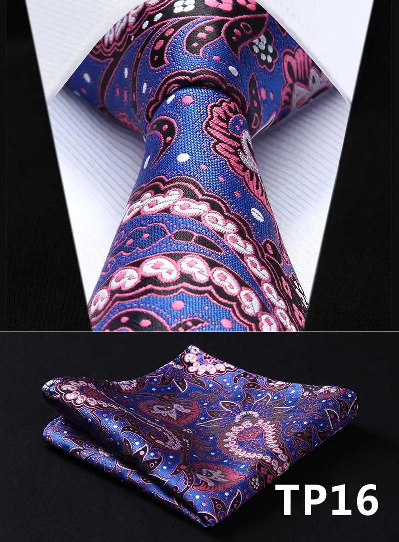 HISDERN, вечерние, свадебные, 3,4 дюймов, шелковый галстук, платок, тканый мужской галстук, галстук, карманный квадратный# TP01 - Цвет: TP16