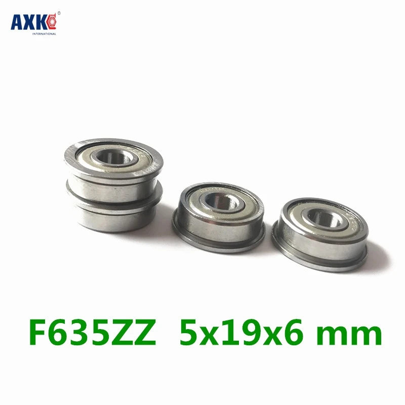 Axk F635zz Flange Bearing 5x19x6 Mm Abec-1 ( 10 Pcs ) F635 Z Zz Flanged Ball Bearings | Обустройство дома