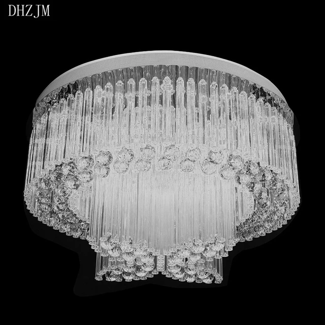 Modern Crystal Chandelier Light Fixture Round Lamp Flush Modern Crystal Chandelier Light Fixture Round Lamp Flush Mounted Lighting Dining Fitting Led