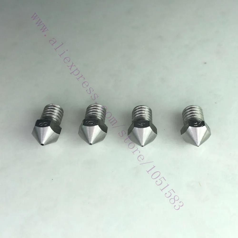 

4pcs Stainless Steel Olsson block Nozzle f/ 1.75/3.0 Ultimaker 2 + UM2 Extended Ultimaker 3 3D printer, Interchangeable nozzles