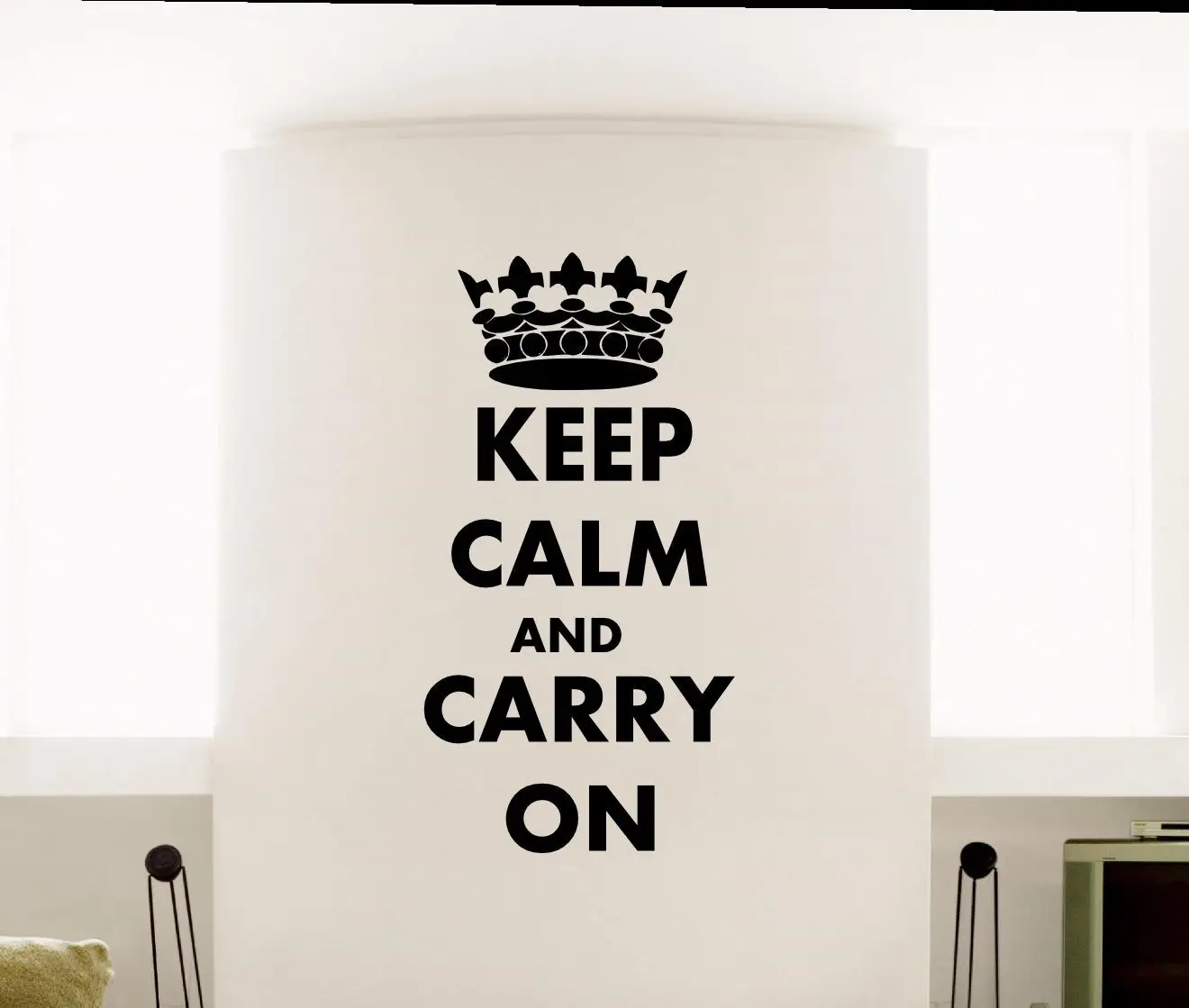 HWHD Keep Calm And Carry On Wall Quote Sticker Decal Wall Decals & Stickers Free Shipping Q056