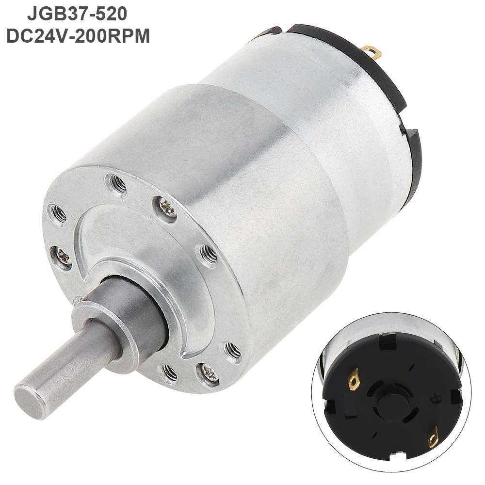37GB-520 DC 24V 200RPM Мини маленький редукционный мотор с металлической шестерней и