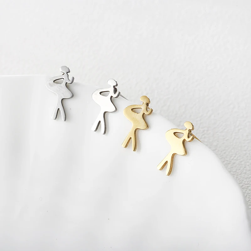 Cute Ballet Girl Stud Earrings Graduation Gift For Sisters Women Fashion Jewelry Ballerina Fashion Jewelry Accessories Cute Ballet Girl Stud Earrings Graduation Gift For Sisters Women Fashion Jewelry Ballerina Fashion Jewelry Accessories