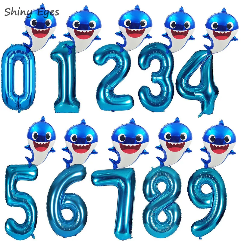 

Shiny Eyes Baby Shark Birthday Party Shark Toy Balloons 3d Baby Shark 1 2 3 4 5 6 7 8 9 Birthday Party Sea Ocean Theme