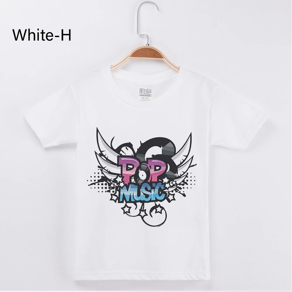 Roupa dos Miúdos T-shirt de Instrumentos Musicais da Banda de Impressão Meninos de Manga Camisas do Bebê Novas Crianças Algodão Curta t Menina Cobre Tee 2020 100% 12 High Quality Mamãe e Bebê