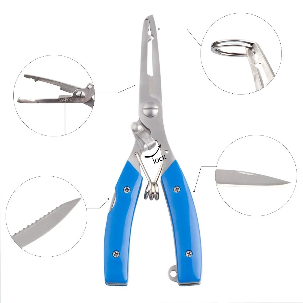 

5pcs Stainless Steel Fishing Pliers Scissors small Curved Nose Fishing Tackle Fish Hook Remover fishing
