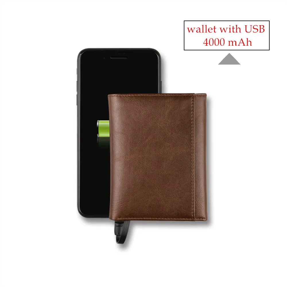 BISI GORO Smart Wallet 2019 New Men Women With USB for Charging Wallet With Ipone And Android Capacity 4000 mAh For Travel BISI GORO Smart Wallet 2019 New Men Women With USB for Charging Wallet With Ipone And Android Capacity 4000 mAh For Travel
