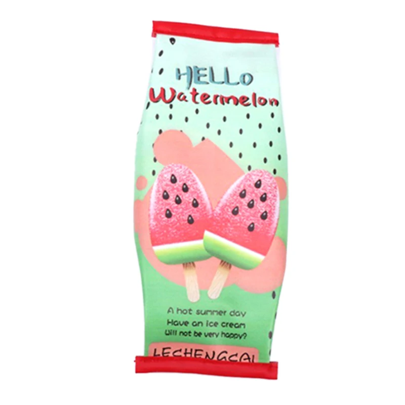 

1Pc Cute Watermelon Pencil Case For Girls Snacks Popcorn Pencil Bag Fruit Pen Stationery Pouch Gift School Supplies