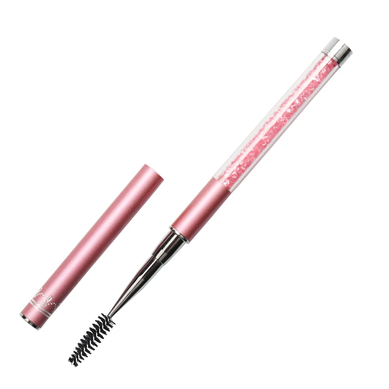 Аппликатор для туши для ресниц ручка со стразами многоразовые кисти для макияжа Набор инструментов для наращивания ресниц - Handle Color: pink