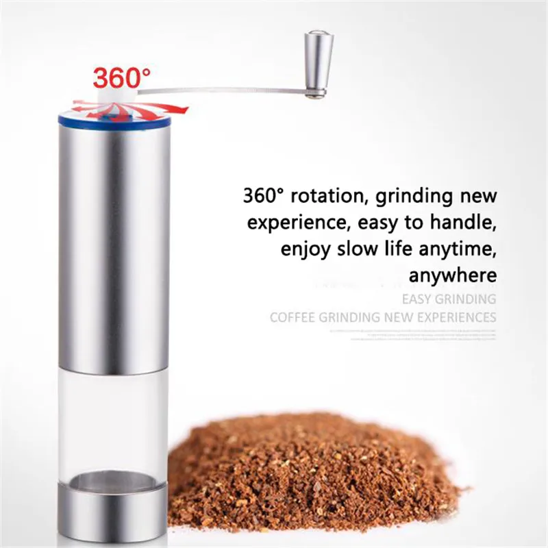 Baispo المحمولة دليل القهوة طاحونة القهوة طاحونة اليد للغسل coffeeware الفلفل مطحنة حبوب البن التخييم صانع القهوة