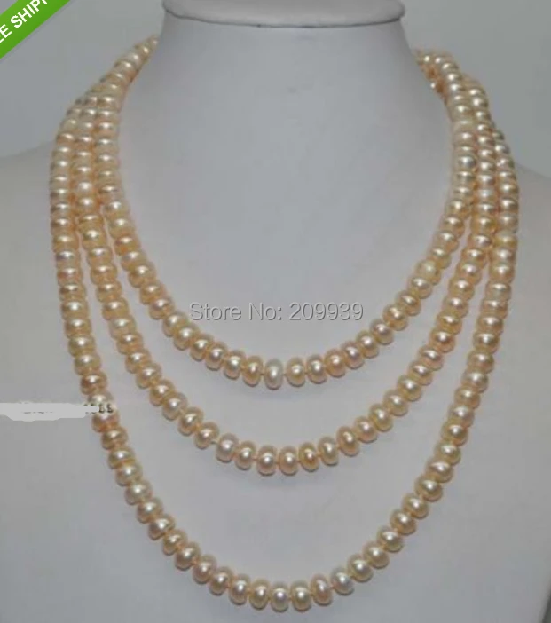 

huij 002677 50" 8mm pink freshwater pearl necklace