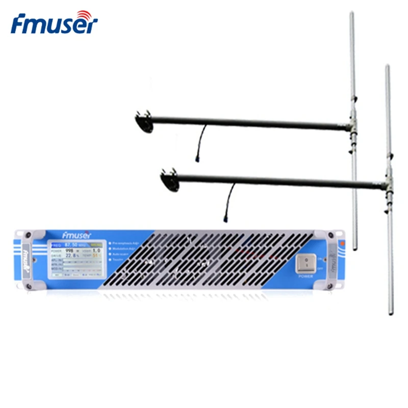 

FMUSER FSN-350T 350W 300W Touch Screen PLL FM Radio Transmitter Broadcast+2*DP100 Dipole Antenna+30m Cable For FM Radio Station