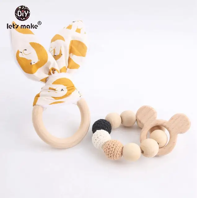 Let S Make 2pc 1lot Baby Teether Bunny Ear Diy Teething Wooden Bracelets Made Beech Animals Shower Gift Play Gym Toy Baby Rattle Aliexpress Let S Make 2pc 1lot Baby Teether Bunny Ear Diy Teething Wooden Bracelets Made Beech Animals Shower Gift Play Gym Toy Baby Rattle Aliexpress