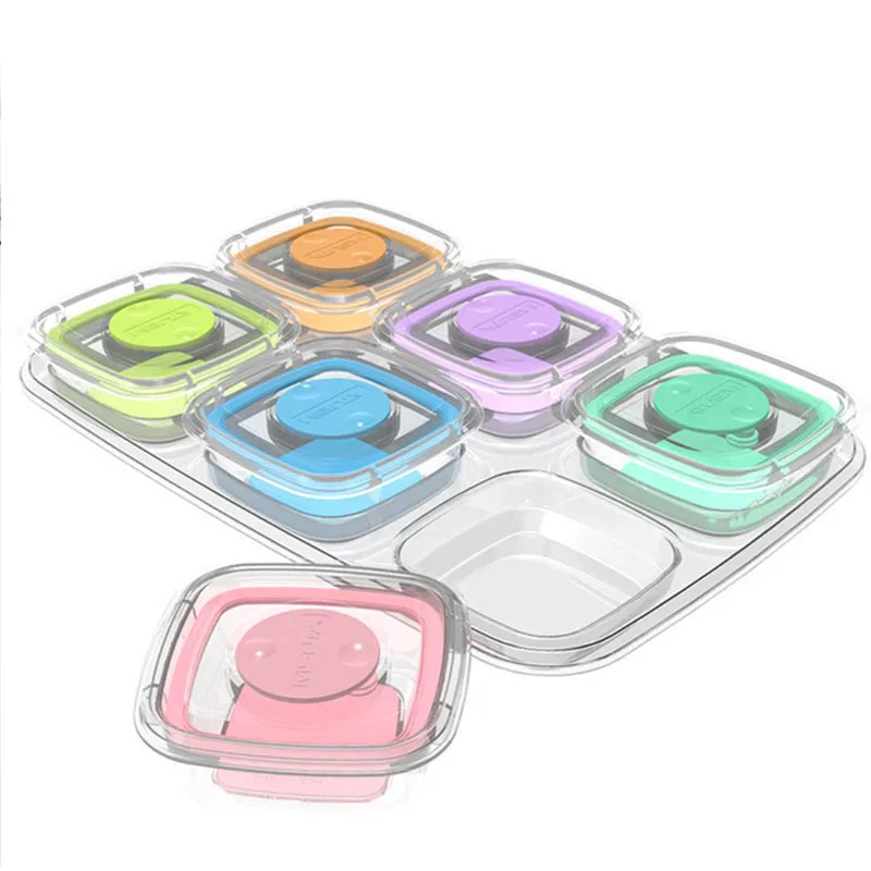 

Candy Color Baby Food Storage Box 60ML &120ML Portable Children Foods Storage Container Infant Feeding Storage Box For Kids Care