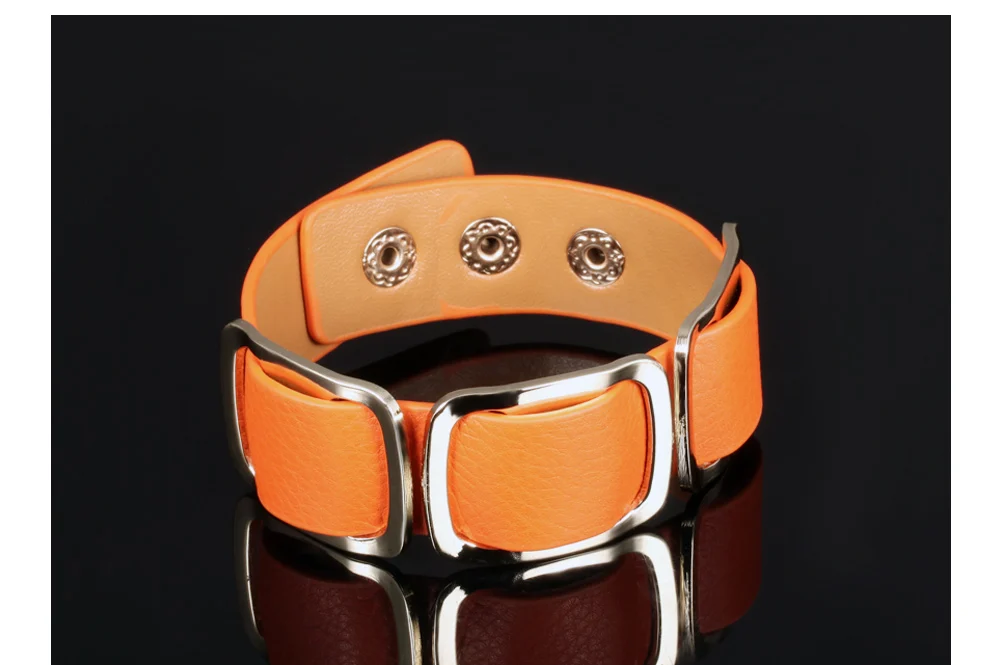 Lokaer дизайн кожаный браслет для женщин черный/оранжевый/леопардовый цветной кожаный браслет ювелирные изделия LPH1004