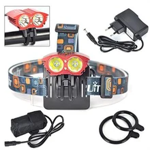 BORUIT 2x XM-L T6 светодиодный 6000LM Велоспорт головки велосипед свет фар+ Батарея+ CH фары переднего света светодиодный многофункциональный свет
