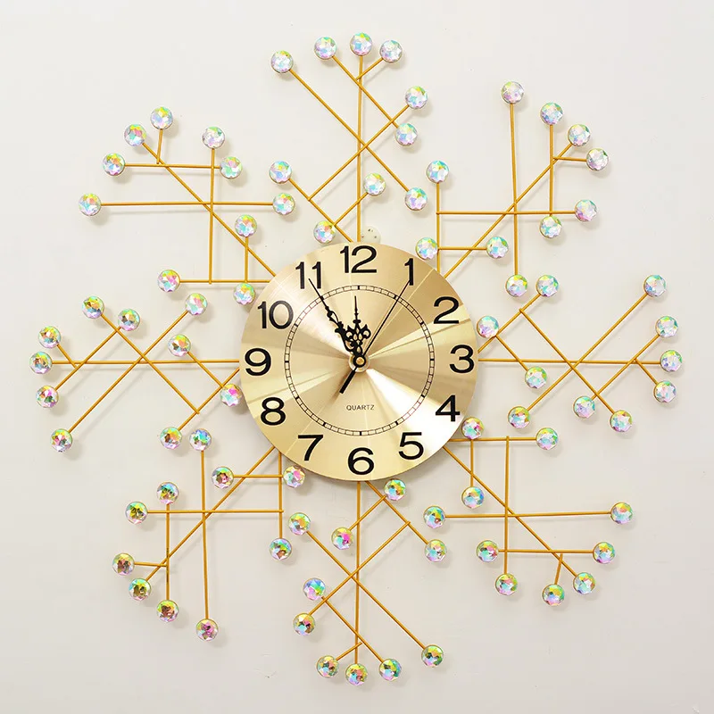

Nordic Metal Wrought Iron Beautiful Mute Clock Simple Creative Wall Clock Modern Home Clock Fashion Decorative Quartz Clock