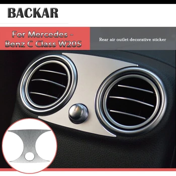 

Backar Carbon Fiber Rear Air Conditioning Outlet Panel Frame Trim Sticker For Mercedes C Class W205 C180 C200 GLC Accessories