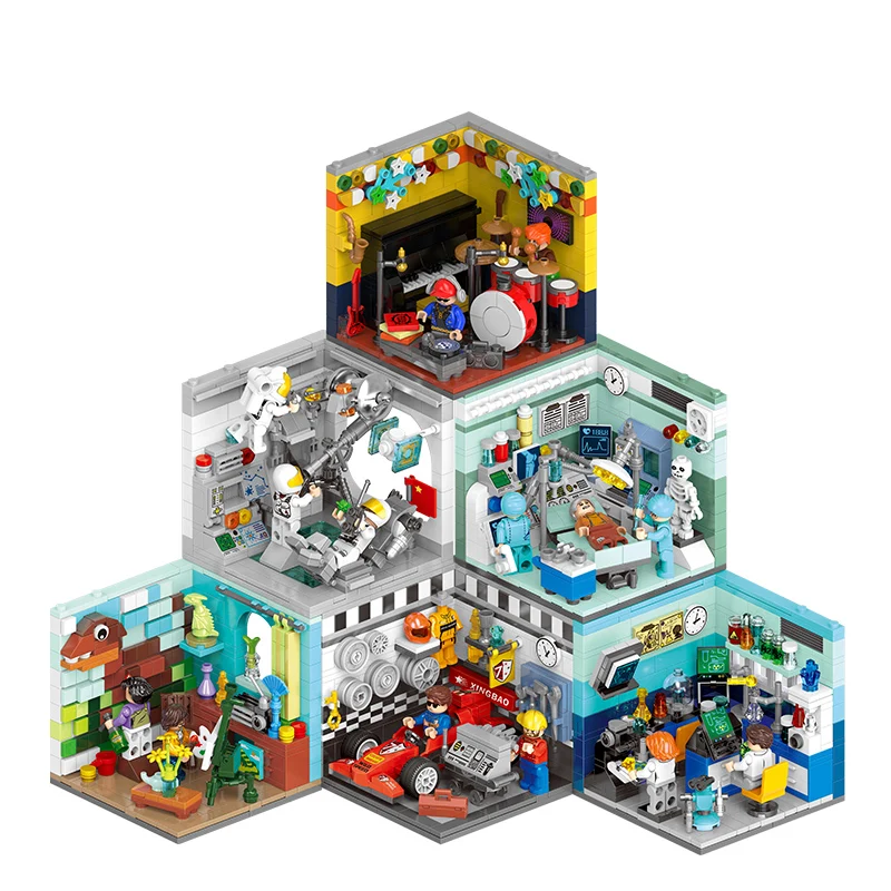 

XINGBAO City Building Blocks Living House Bricks Occupation Educational Toys Compatible with Logo blocks toys Driver Scientis