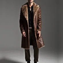 Зимняя кожаная куртка для мужчин из искусственной овчины пальто выстроились мотоциклетные куртки флис меховой воротник Blouson наряд из искусственного Genuin YYJ0009