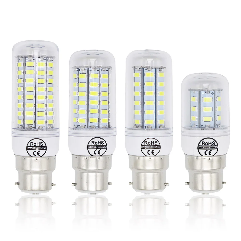 Светодиодная лампа b22 240 в 220 В 7 Вт 12 15 20 72x5730 SMD 30 холодный теплый белый