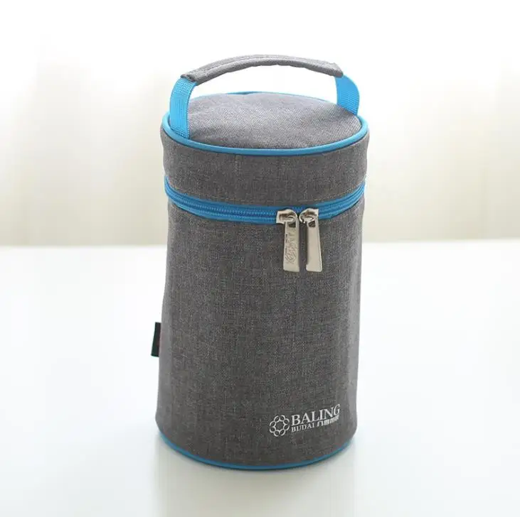 Сумка для ланча, новая мода, высокое качество, серый-синий, Минималистичная, термоизолированная сумка для еды, повседневная, дорожная, тепловая сумка для пикника, Ланч-бокс - Цвет: b