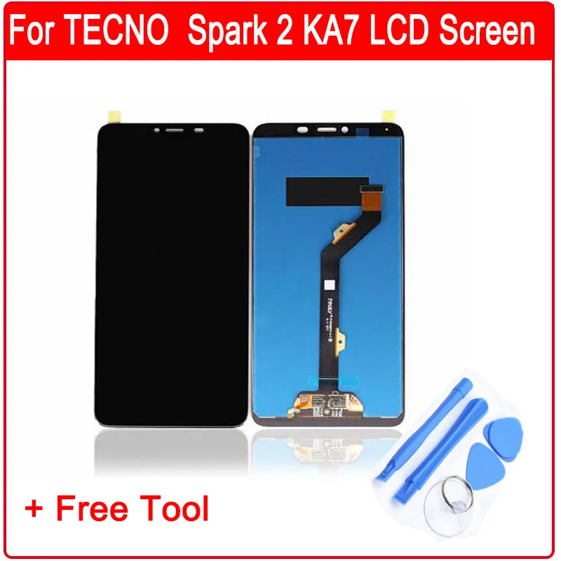 

For TECNO Spark 2 Pro KA7 K7 K8 K9 Touch Screen Sensor Panel + LCD Display Assembly Replacement Repair+ Free Tools