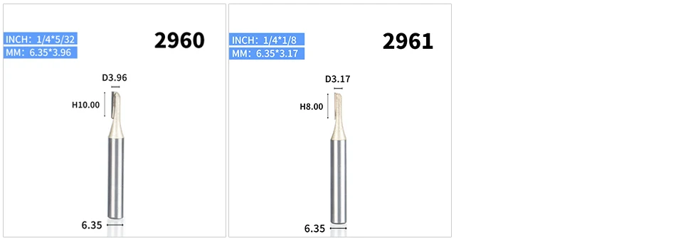 HUHAO 1 шт 1/4 "1/2" хвостовик 2 рифлёный прямой для обработки дерева фрезы для дерева Вольфрам Карбид endmill фреза