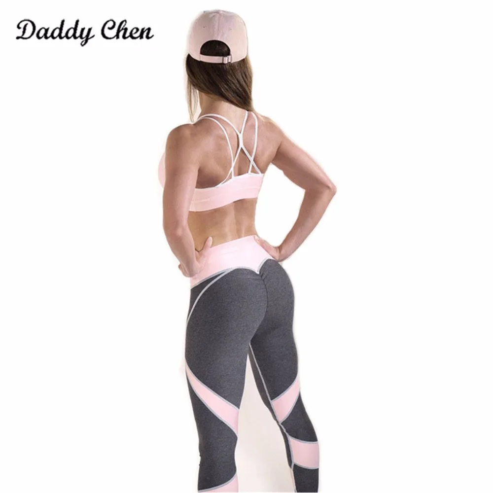2017 Fashion New Womens Fast-drying Leggings Fashion Ankle-Length Breathable Fitness Leggings Pink White Patchwork Leggins Pants 2017 Fashion New Womens Fast-drying Leggings Fashion Ankle-Length Breathable Fitness Leggings Pink White Patchwork Leggins Pants