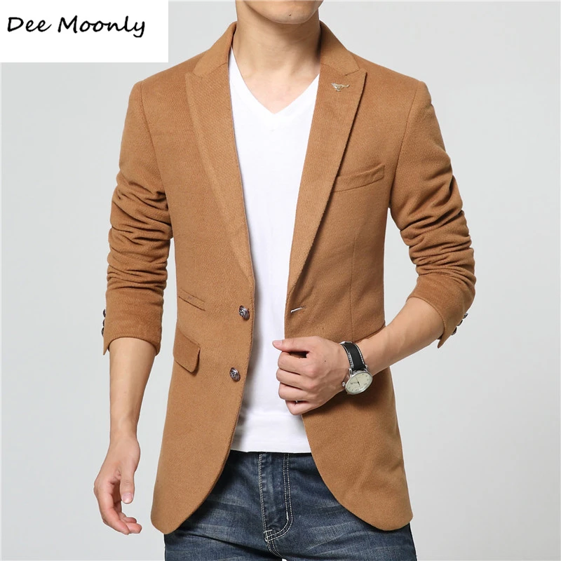 2016 New Arrival Men Blazer Wool Knitted Blazer High Quality Brand