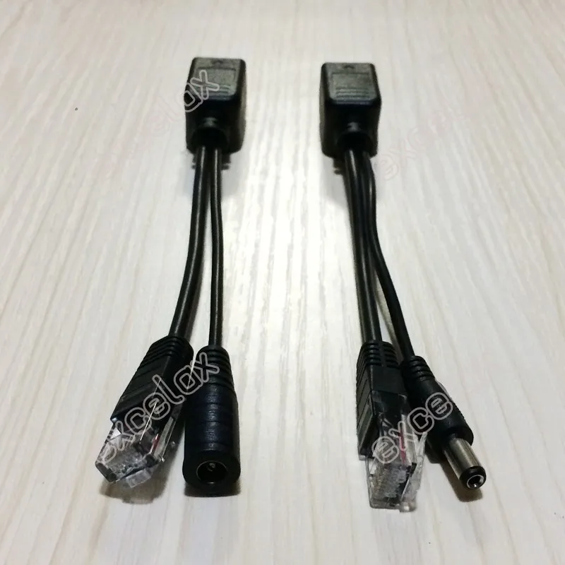 1x Пара RJ45 пассивный инжектор и разветвитель IP Камера Мощность Over Ethernet блок питания адаптер с возможностью погружения на глубину до 30 м 100ft DC 12 V разъем