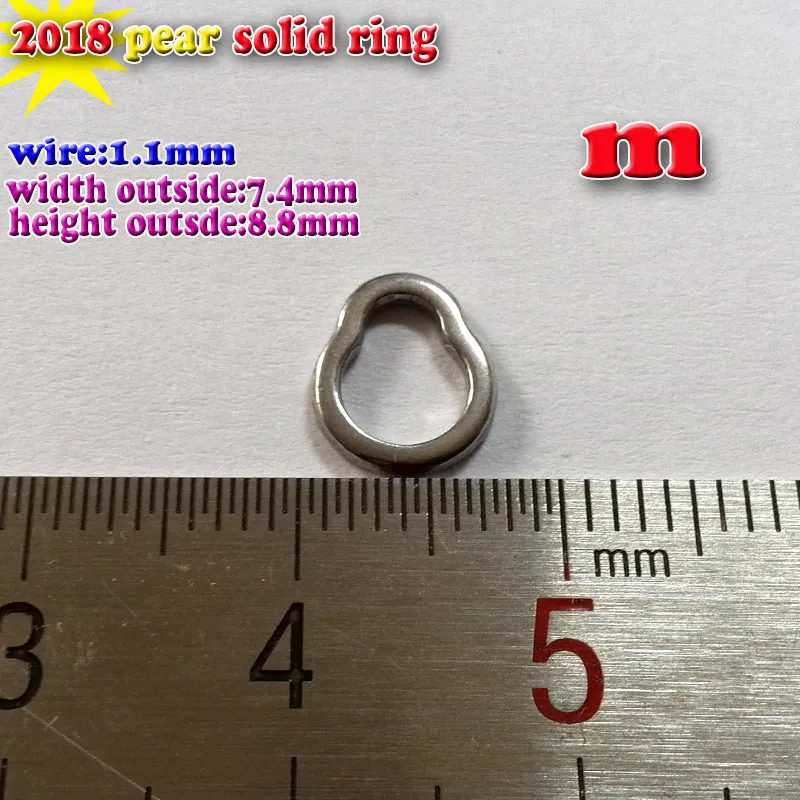 2018NEW груша твердое кольцо Лучшие 304 нержавеющая сталь материал коррозионная стойкость сильные испытания 100 шт./лот