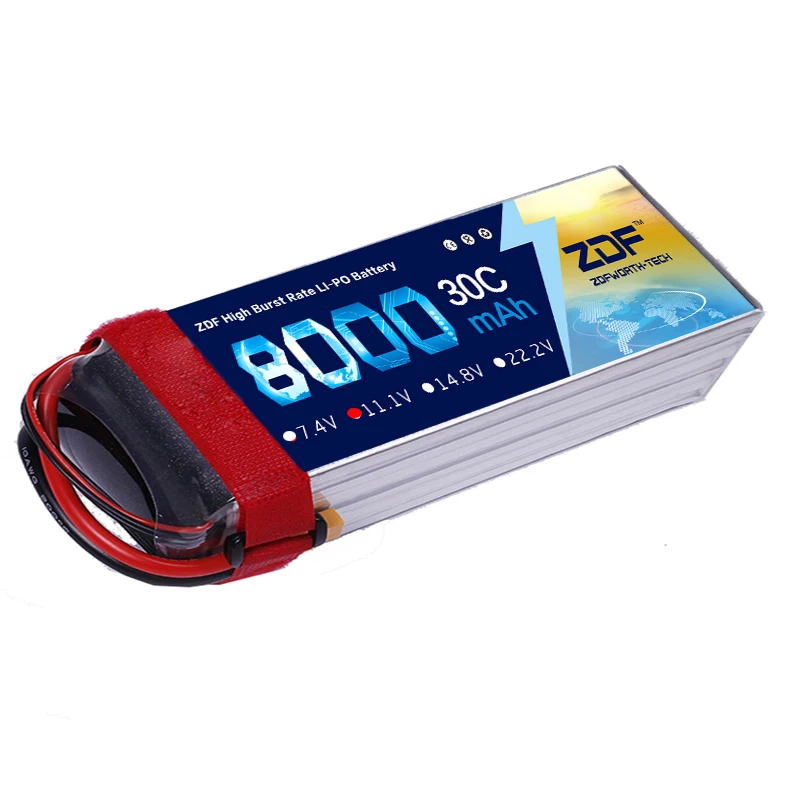 2018 ZDF хорошее качество 11 1 V 3S 8000MAH 30C 60C Lipo батарея RC AKKU Bateria для самолета вертолета
