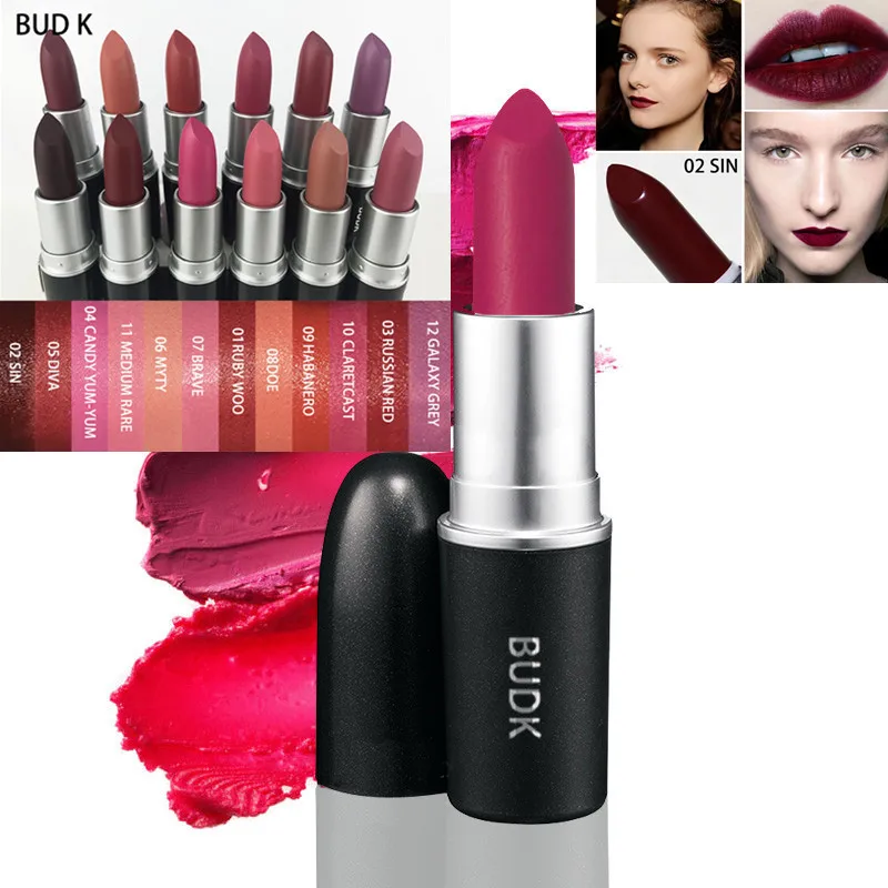 

Brand Makeup Bullet Lipstick Waterproof Vampire Beauty Matte Velvet Lip Stick Batom resistant long lasting magic